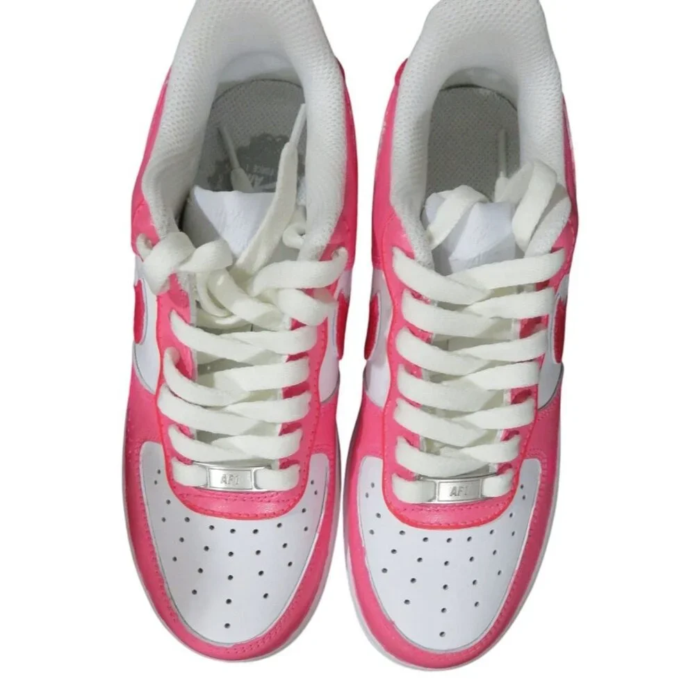 Nike Air Force 1 2007 Custom Barbie Limited Edition Pink & White Sneakers sz 6.5